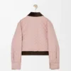 Kurze Jacke aus Funktionsstoff Hellrosa