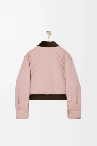 Kurze Jacke aus Funktionsstoff Hellrosa