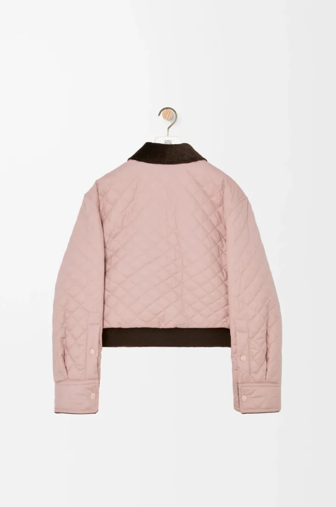 Kurze Jacke aus Funktionsstoff Hellrosa