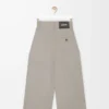 Kurze Wickelhose aus Wolle in Hellbeige Melange