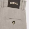 Kurze Wickelhose aus Wolle in Hellbeige Melange