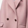 Kurzer Mantel aus Wolle in Rosa