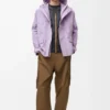 Kurzer Parka aus technischer Baumwolle in Lila Kurzer Parka aus technischer Baumwolle in Lila