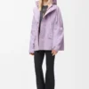 Kurzer Parka aus technischer Baumwolle in Lila Kurzer Parka aus technischer Baumwolle in Lila