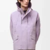 Kurzer Parka aus technischer Baumwolle in Lila Kurzer Parka aus technischer Baumwolle in Lila