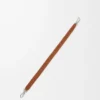 Kurzer Riemen „Arrow” aus klassischem Kalbsleder in Squirrel