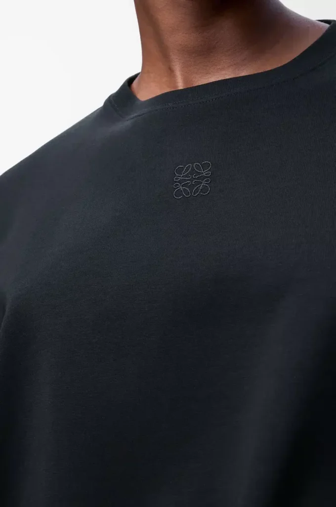 Kurzes T-Shirt aus Baumwolle Schwarz