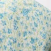 Kurzärmeliger Pullover aus Baumwollmischung Weiß/Blau