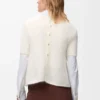 Kurzärmeliger Pullover aus Mohairmischung Weiß