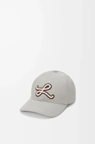 L-Patch-Kappe aus Baumwolle in Shell Grey