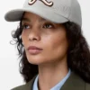 L-Patch-Kappe aus Baumwolle in Shell Grey