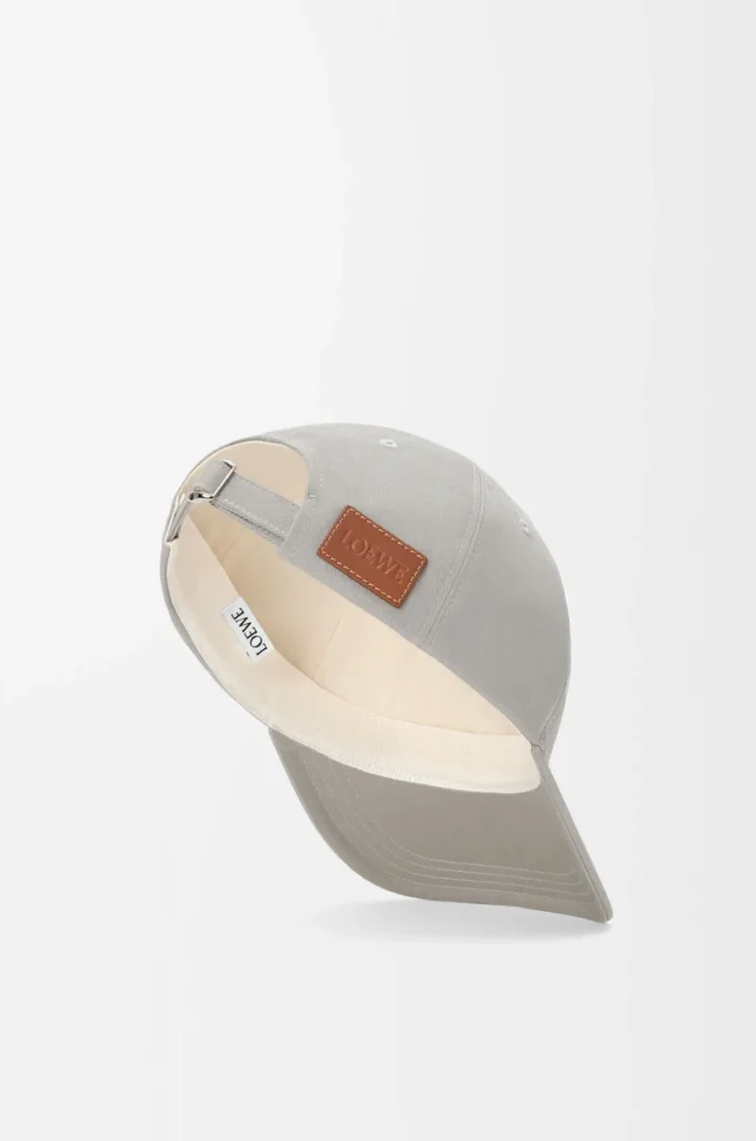 L-Patch-Kappe aus Baumwolle in Shell Grey
