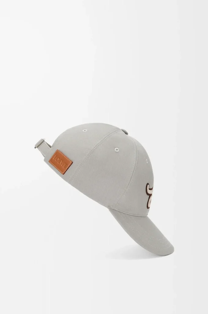 L-Patch-Kappe aus Baumwolle in Shell Grey