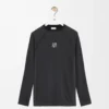 Langärmliges Oberteil aus technischem Jersey in Schwarz Langärmliges Oberteil aus technischem Jersey in Schwarz