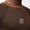 Langärmliges Oberteil aus technischem Jersey in Toffee