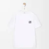 Lockere Passform T-Shirt aus Baumwolle Weiß