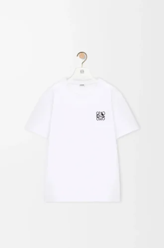 Lockere Passform T-Shirt aus Baumwolle Weiß
