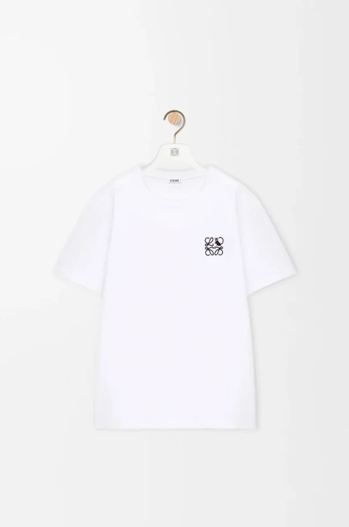 Lockere Passform T-Shirt aus Baumwolle Weiß