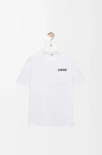 Lockere Passform T-Shirt aus Baumwolle Weiß