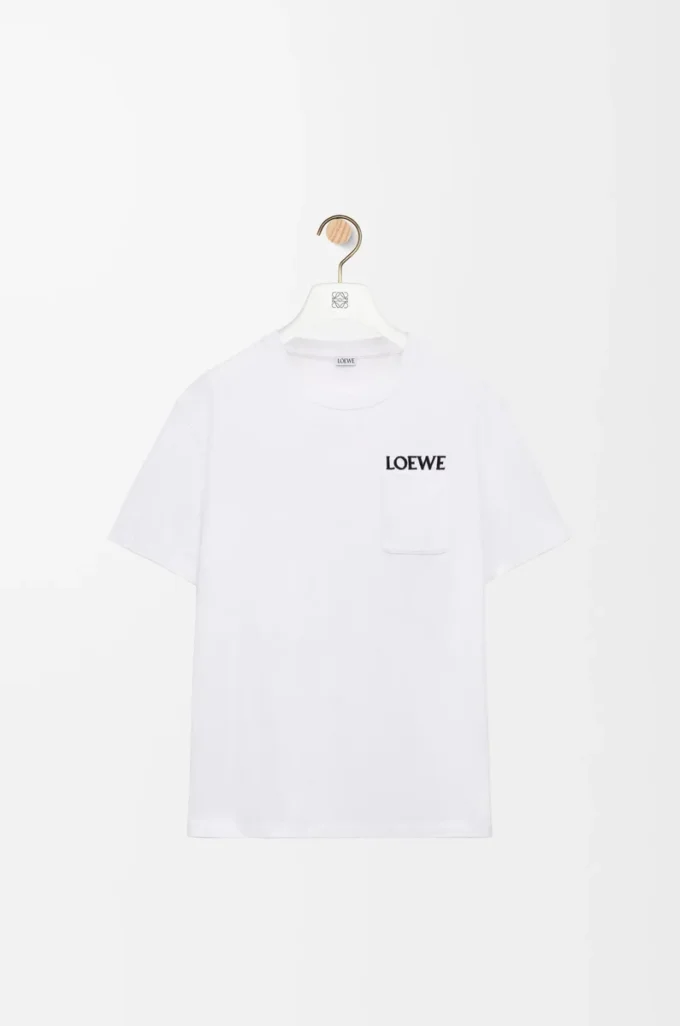 Lockere Passform T-Shirt aus Baumwolle Weiß