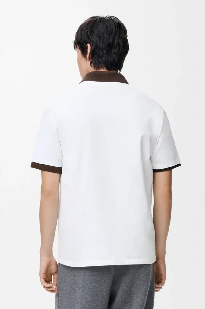 Lockere Passform T-Shirt aus Baumwolle Weiß