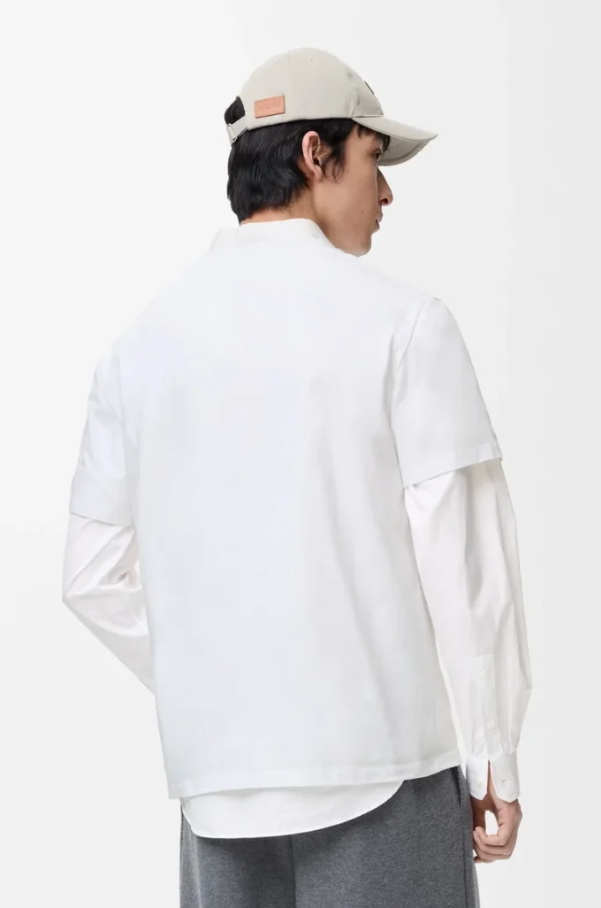 Lockere Passform T-Shirt aus Baumwolle Weiß