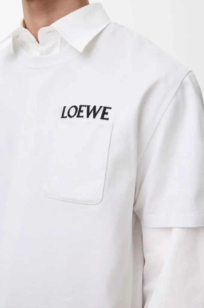 Lockere Passform T-Shirt aus Baumwolle Weiß
