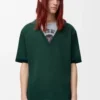 Lockere Passform T-Shirt aus Baumwollmischung Grün/Grau