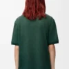 Lockere Passform T-Shirt aus Baumwollmischung Grün/Grau