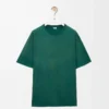 Lockeres T-Shirt aus Baumwolle Dunkelgrün