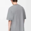 Lockeres T-Shirt aus Baumwolle in Grau meliert