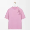 Lockeres T-Shirt aus Baumwolle in Pink