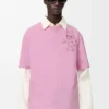 Lockeres T-Shirt aus Baumwolle in Pink