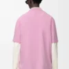 Lockeres T-Shirt aus Baumwolle in Pink