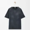 Lockeres T-Shirt aus Baumwolle Schwarz