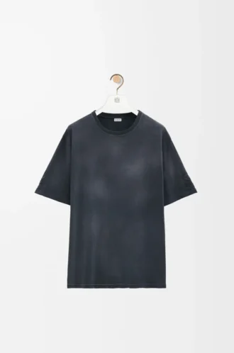 Lockeres T-Shirt aus Baumwolle Schwarz