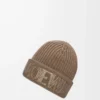 LOEWE Beanie aus Wolle Hellbraun