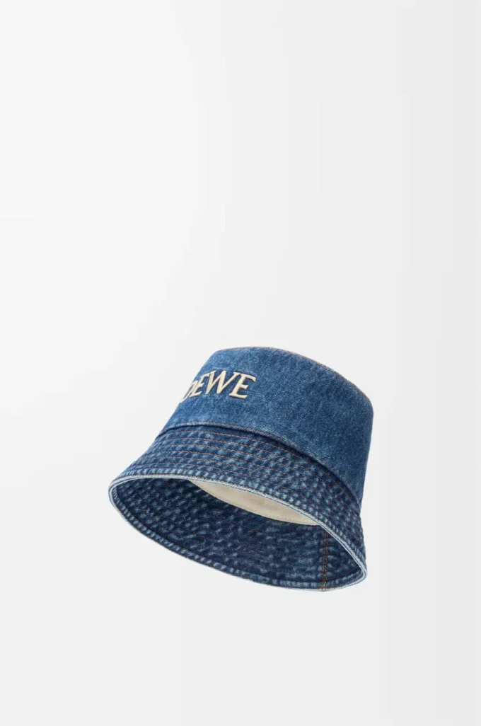 LOEWE Bucket Hat aus Denim in Denim Blue