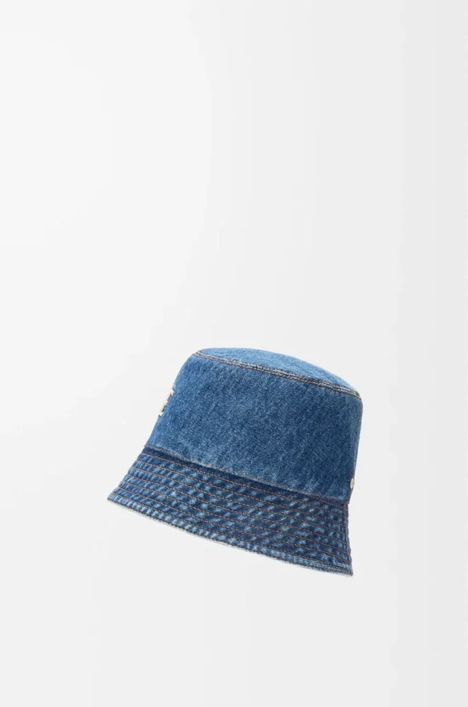 LOEWE Bucket Hat aus Denim in Denim Blue