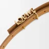 LOEWE Grafikgürtel aus glattem Kalbsleder Oak/Gold