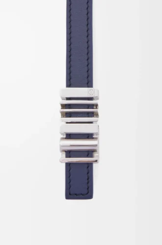 LOEWE Grafikgürtel aus klassischem Kalbsleder Abbys Blue/Palladio