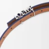 LOEWE Grafikgürtel aus klassischem Kalbsleder Abbys Blue/Palladio
