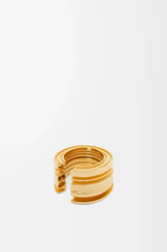 LOEWE Grafikring aus Sterlingsilber Gold