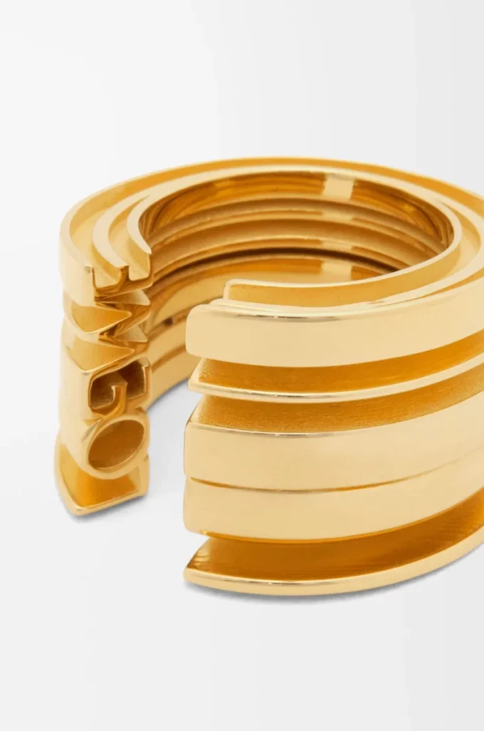 LOEWE Grafikring aus Sterlingsilber Gold