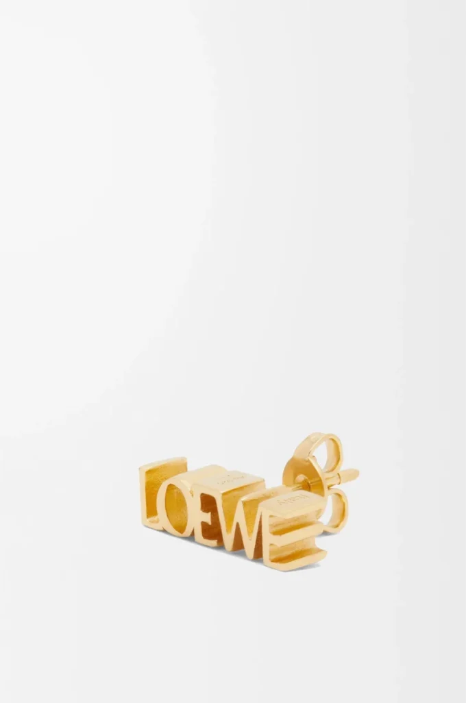 LOEWE Graphic Einzelohrring aus Sterlingsilber Gold