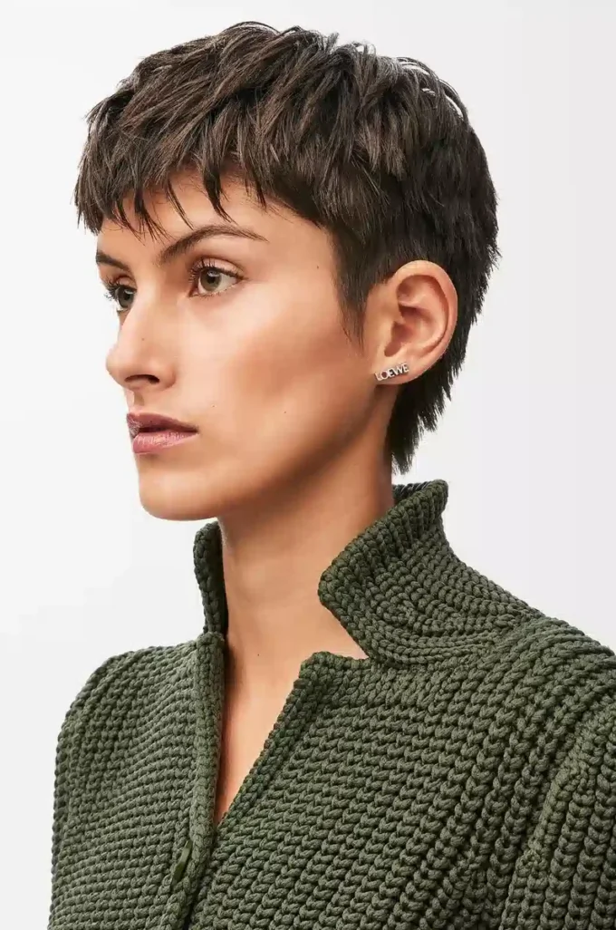 LOEWE Graphic Einzelohrring aus Sterlingsilber Silber