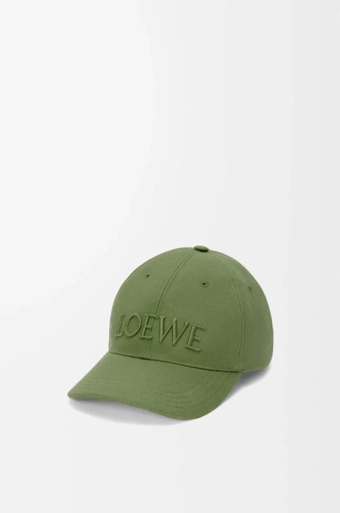 LOEWE-Kappe aus Canvas in Salbeigrün
