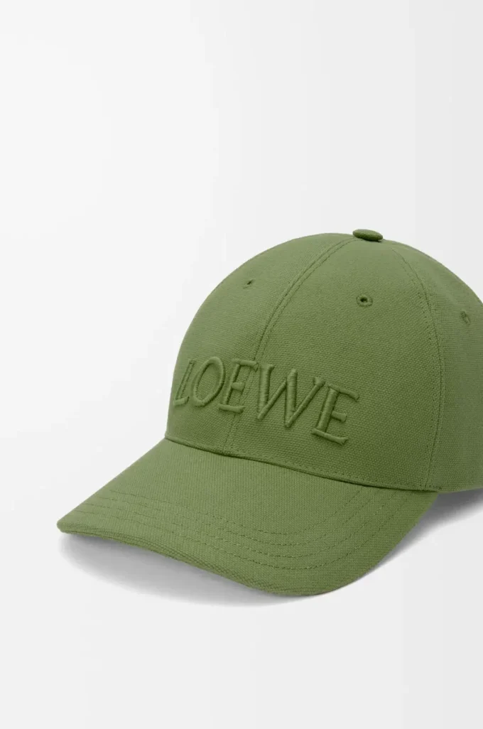 LOEWE-Kappe aus Canvas in Salbeigrün