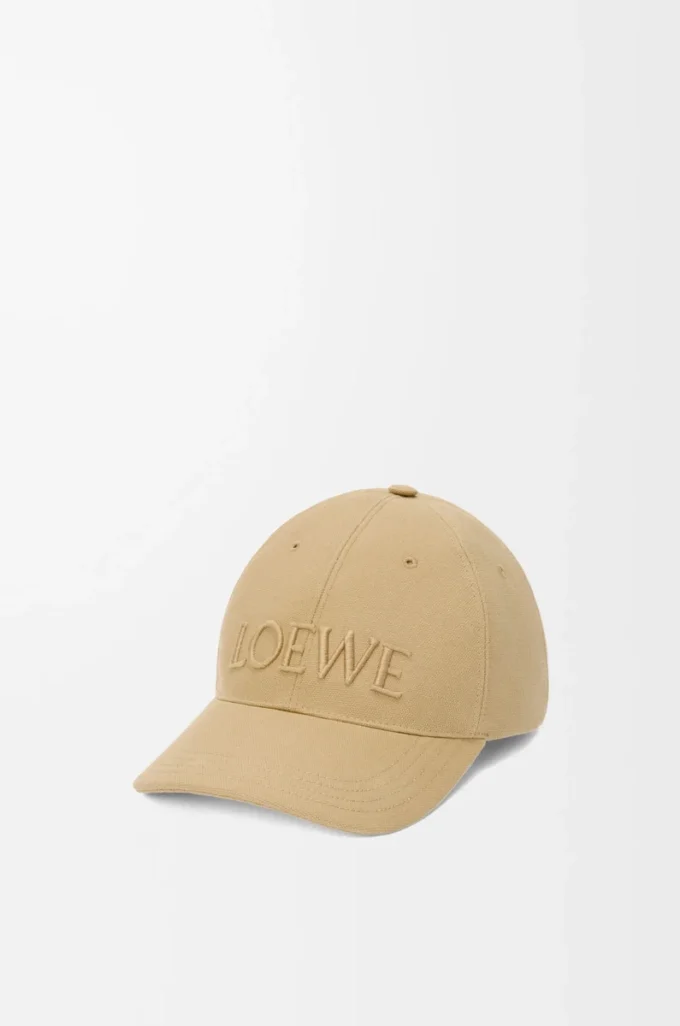 LOEWE-Kappe aus Canvas in Sand