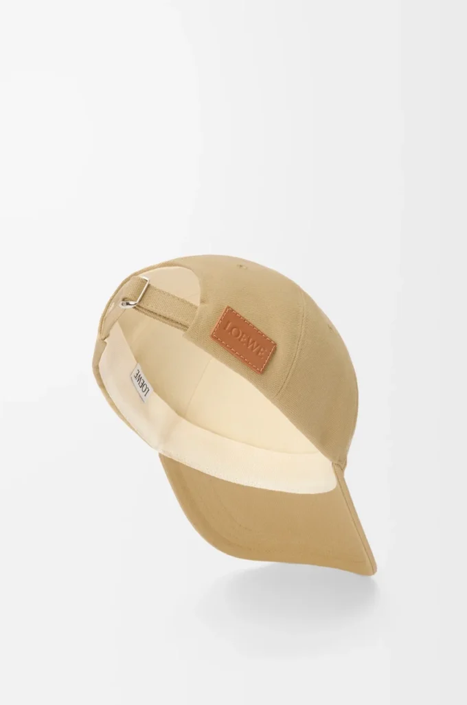 LOEWE-Kappe aus Canvas in Sand